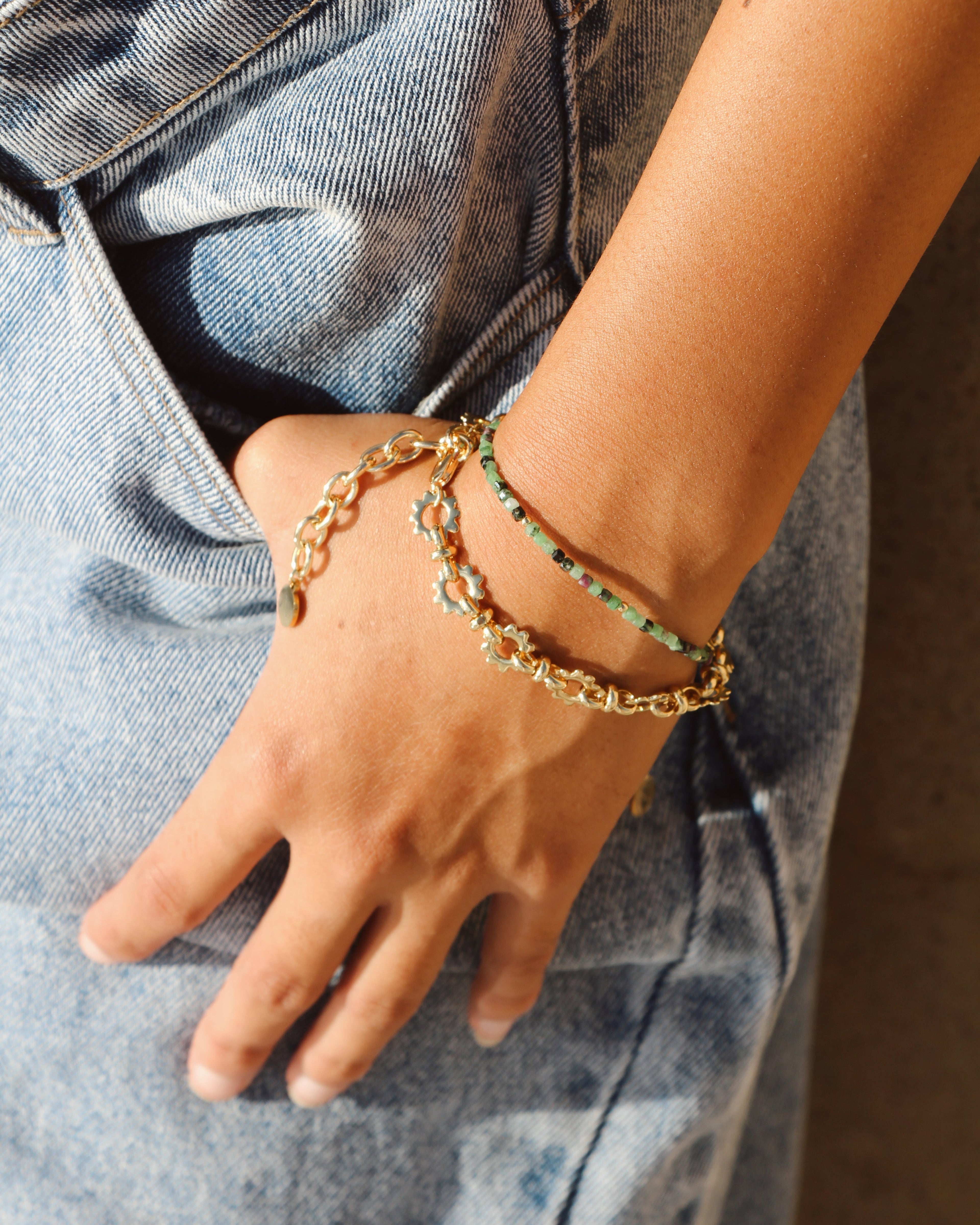 Freya Bracelet - Ruby Zoisite